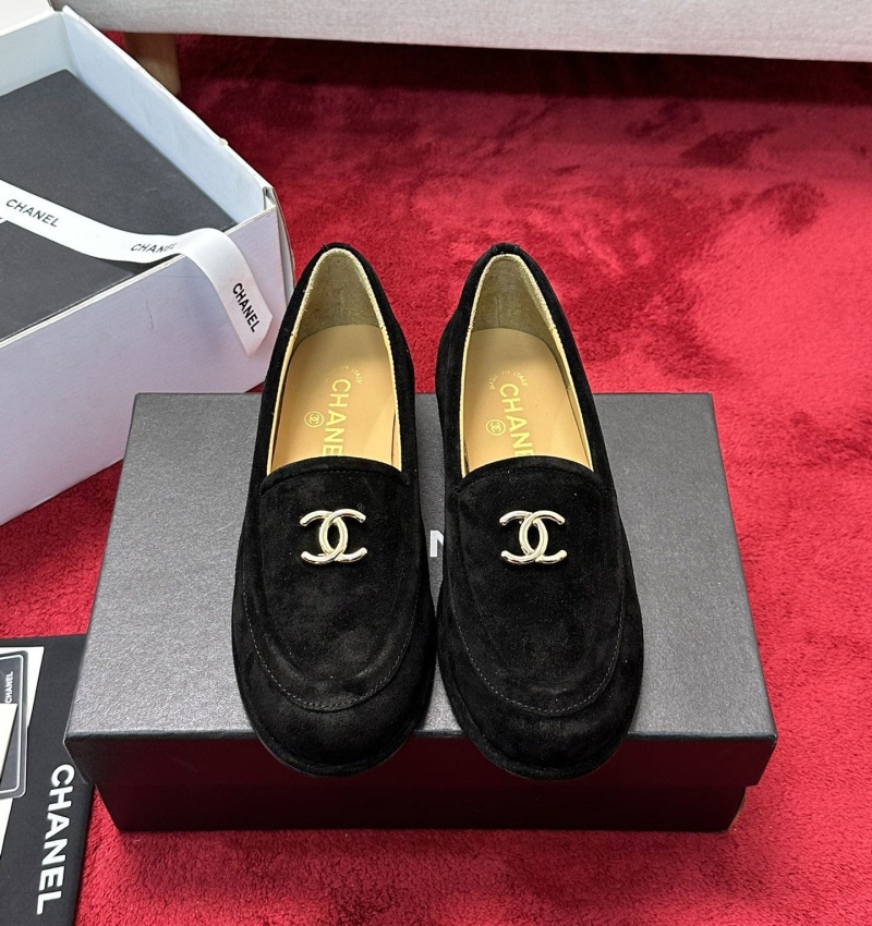 Ch*el leather shoes